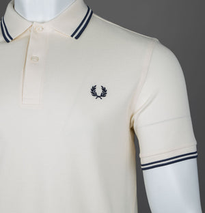 Fred Perry M3600 Polo Shirt Ecru/Tennis Blue