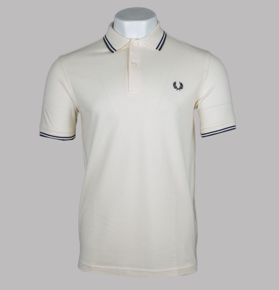 Fred Perry M3600 Polo Shirt Ecru/Tennis Blue