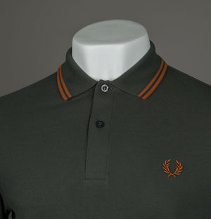 Fred Perry M3600 Polo Shirt Field Green/Nut Flake