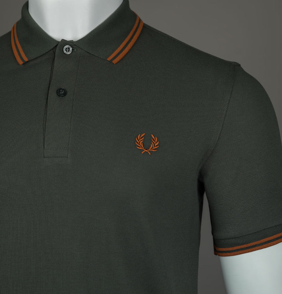 Fred Perry M3600 Polo Shirt Field Green/Nut Flake