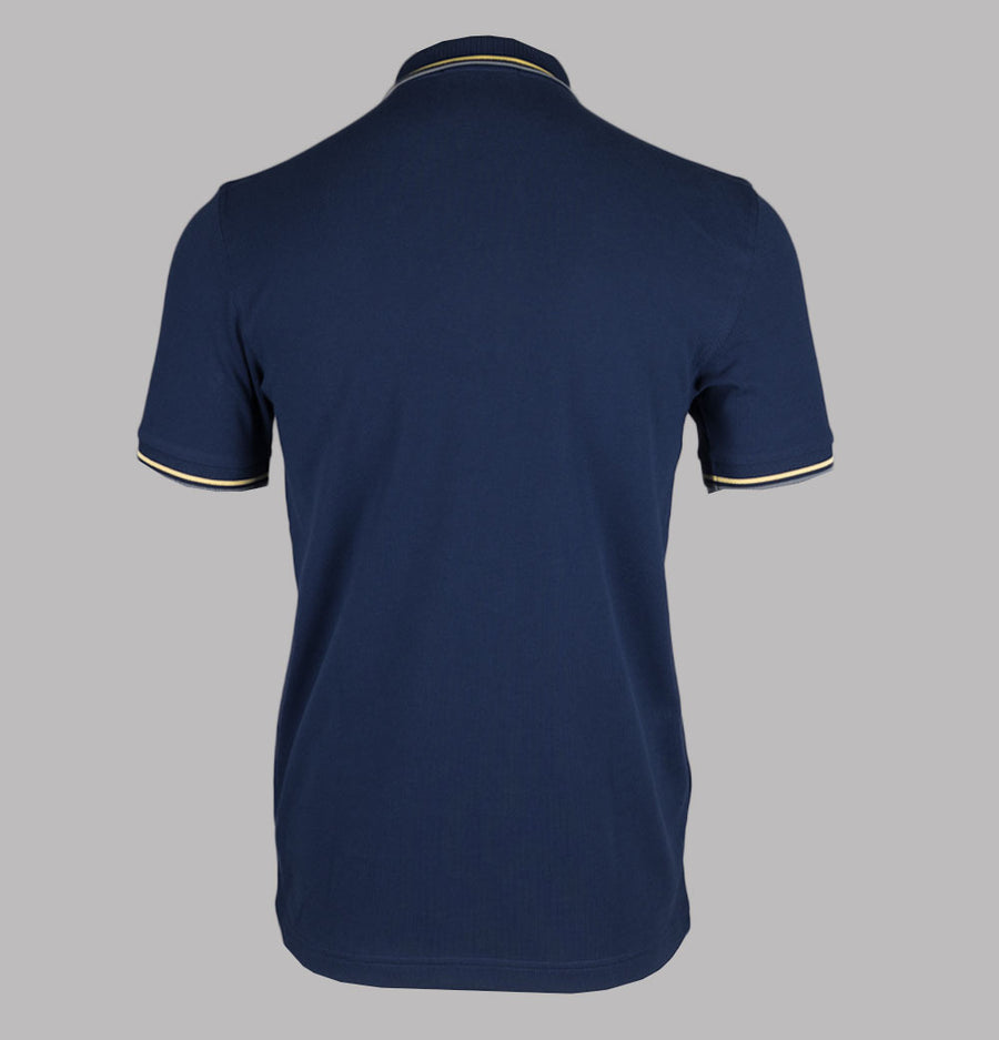 Fred Perry M3600 Polo Shirt French Navy/Champions Gold/Stockport Blue
