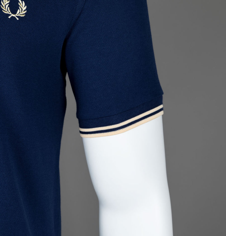Fred Perry M3600 Polo Shirt French Navy/Ice Cream