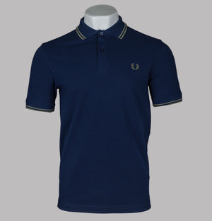 Fred Perry M3600 Polo Shirt French Navy/Olive Mint