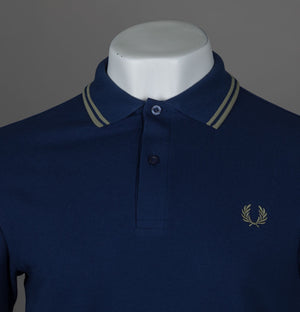 Fred Perry M3600 Polo Shirt French Navy/Olive Mint