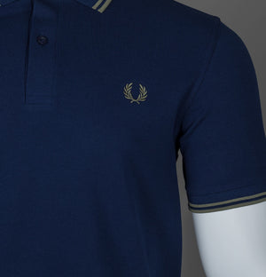 Fred Perry M3600 Polo Shirt French Navy/Olive Mint