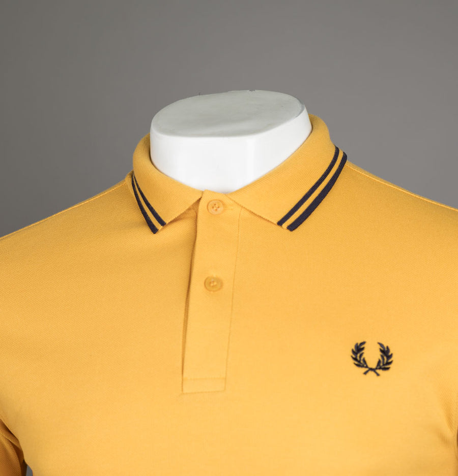Fred Perry M3600 Polo Shirt Golden Hour/Navy