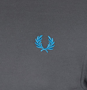 Fred Perry M3600 Polo Shirt Gunmetal/Golden Hour/Kingfisher Blue