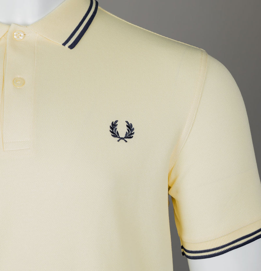 Fred Perry M3600 Polo Shirt Ice Cream/French Navy