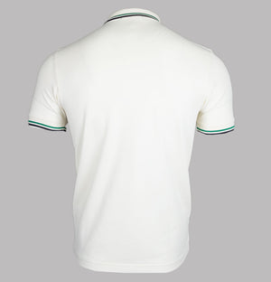 Fred Perry M3600 Polo Shirt Light Ecru/Fred Perry Green/Navy