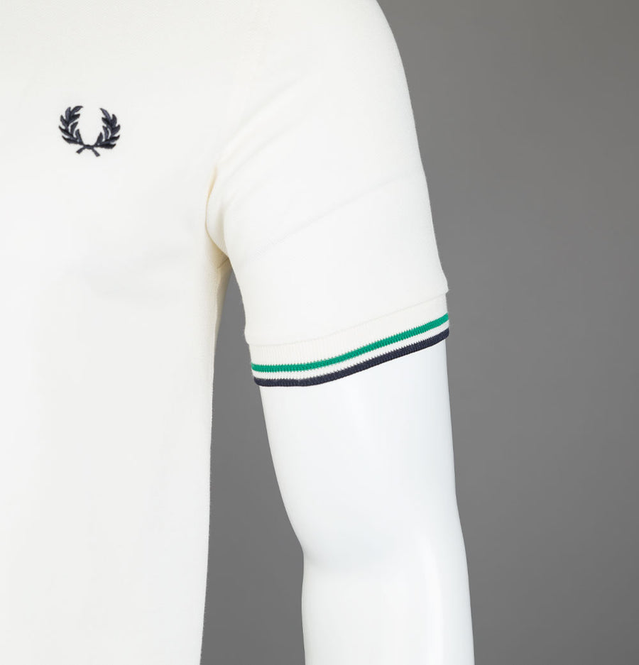 Fred Perry M3600 Polo Shirt Light Ecru/Fred Perry Green/Navy