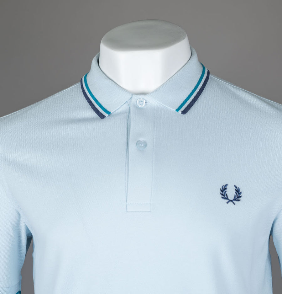 Fred Perry M3600 Polo Shirt Light Ice/Cyber Blue/Midnight Blue