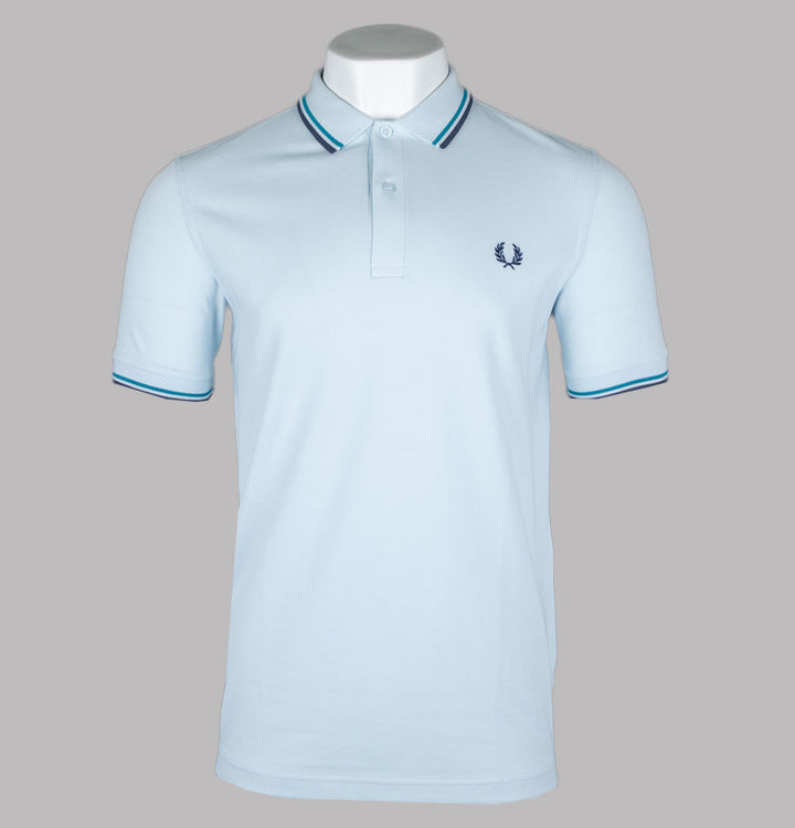 Fred Perry M3600 Polo Shirt Light Ice/Cyber Blue/Midnight Blue
