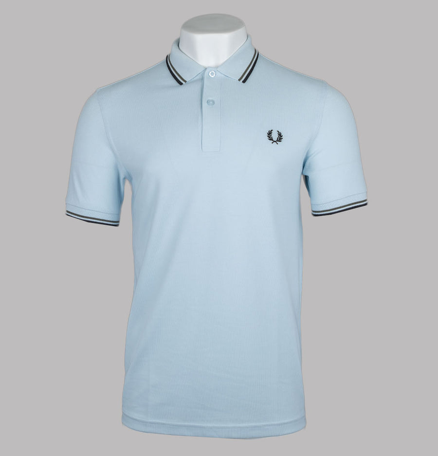 Fred Perry M3600 Polo Shirt Light Ice/Green/Black