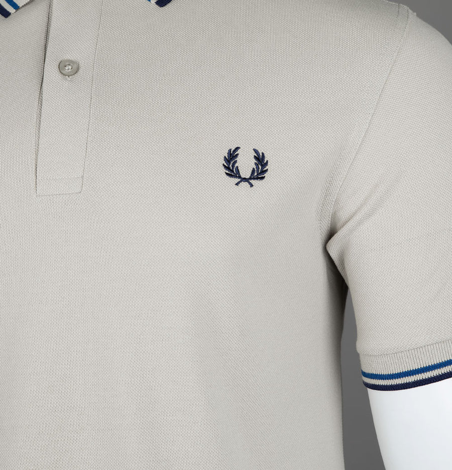 Fred Perry M3600 Polo Shirt Light Oyster/Mid Blue/French Navy