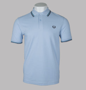 Fred Perry M3600 Polo Shirt Light Smoke/Petrol Blue/Navy