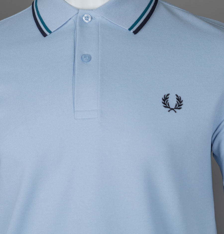 Fred Perry M3600 Polo Shirt Light Smoke/Petrol Blue/Navy