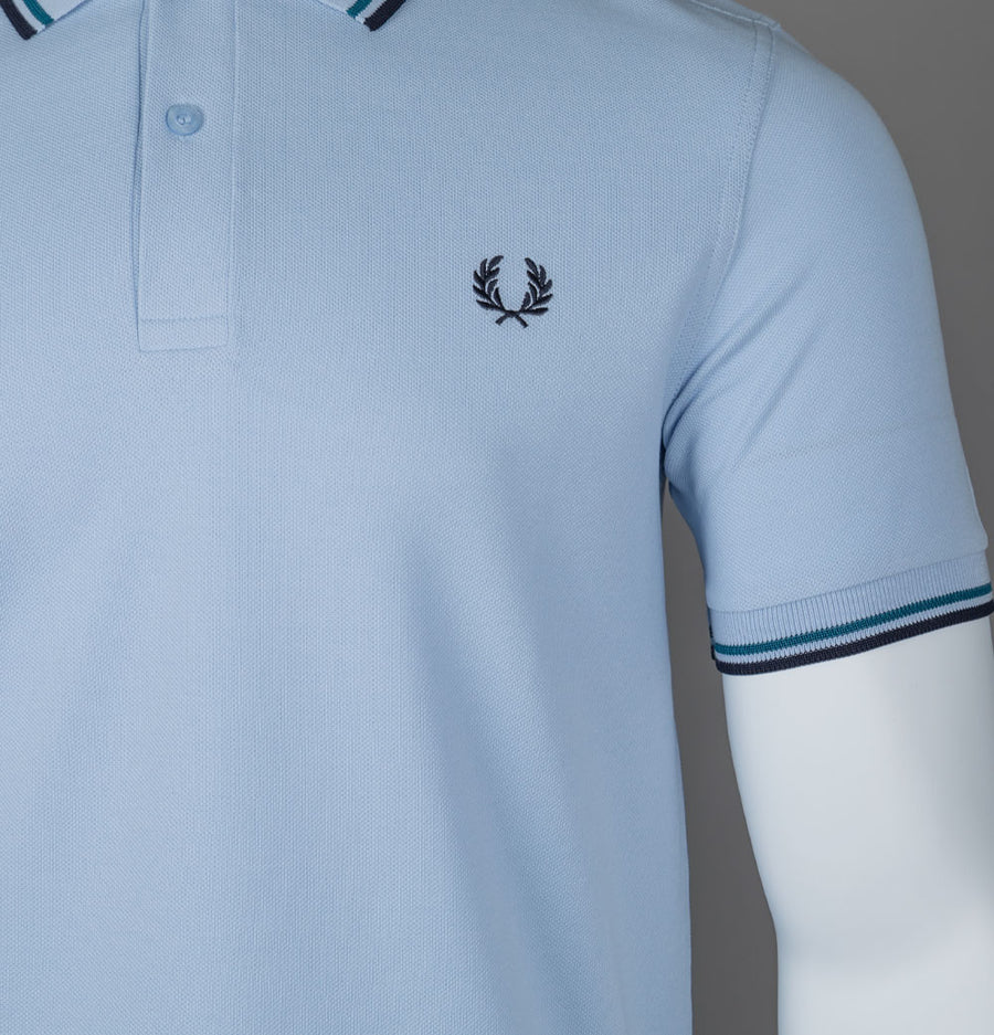 Fred Perry M3600 Polo Shirt Light Smoke/Petrol Blue/Navy