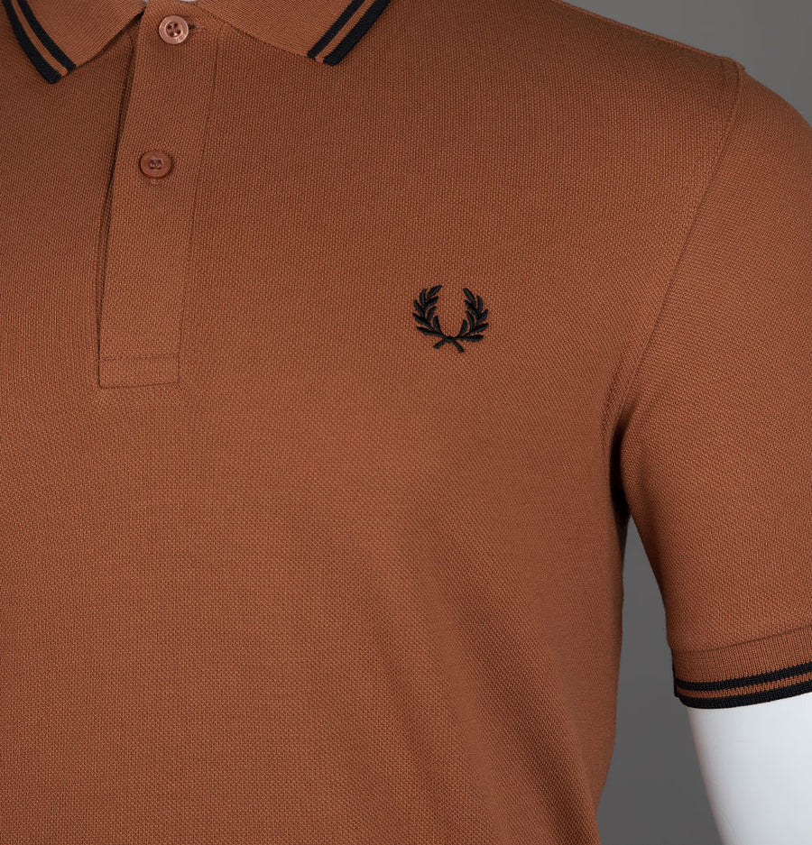 Fred Perry M3600 Polo Shirt Marmalade/Black