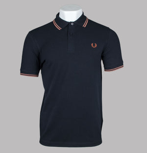 Fred Perry M3600 Polo Shirt Navy/Cinnamon