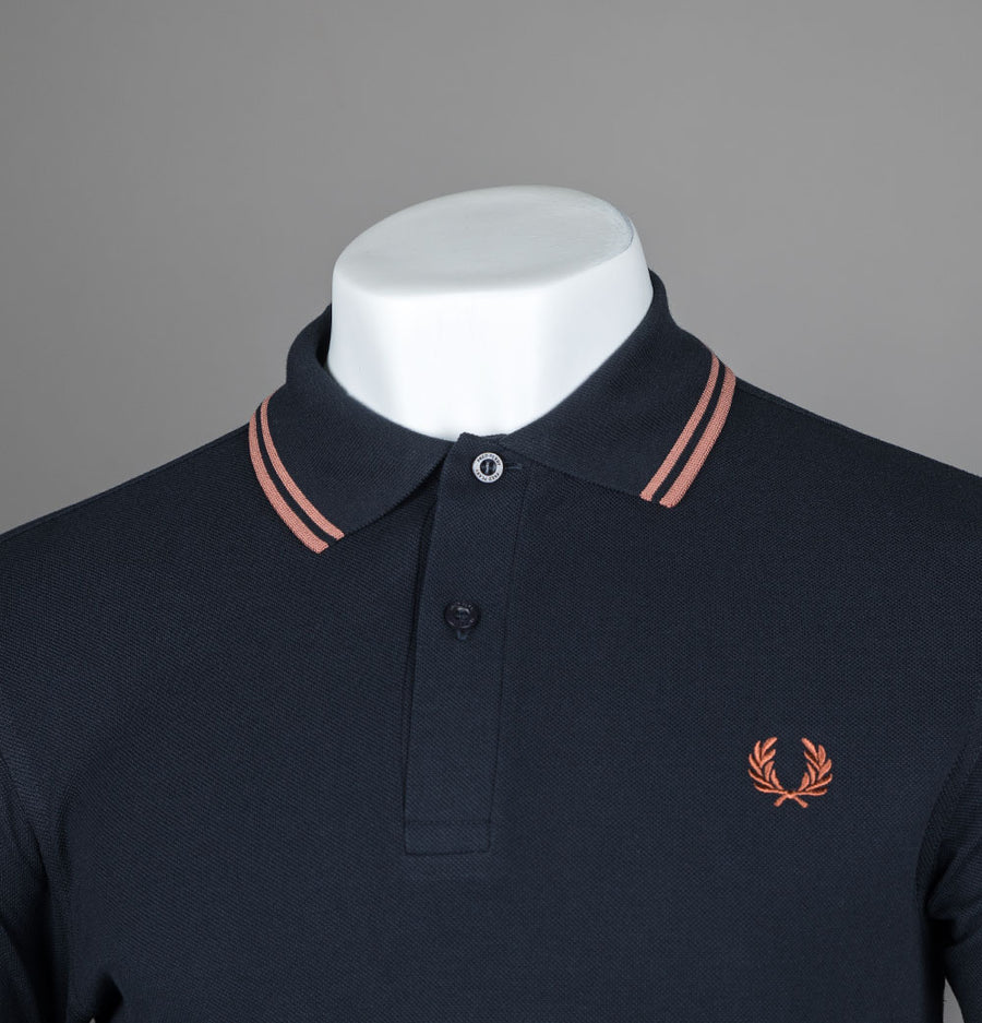 Fred Perry M3600 Polo Shirt Navy/Cinnamon