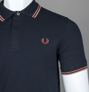 Fred Perry M3600 Polo Shirt Navy/Cinnamon