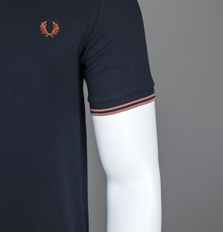 Fred Perry M3600 Polo Shirt Navy/Cinnamon