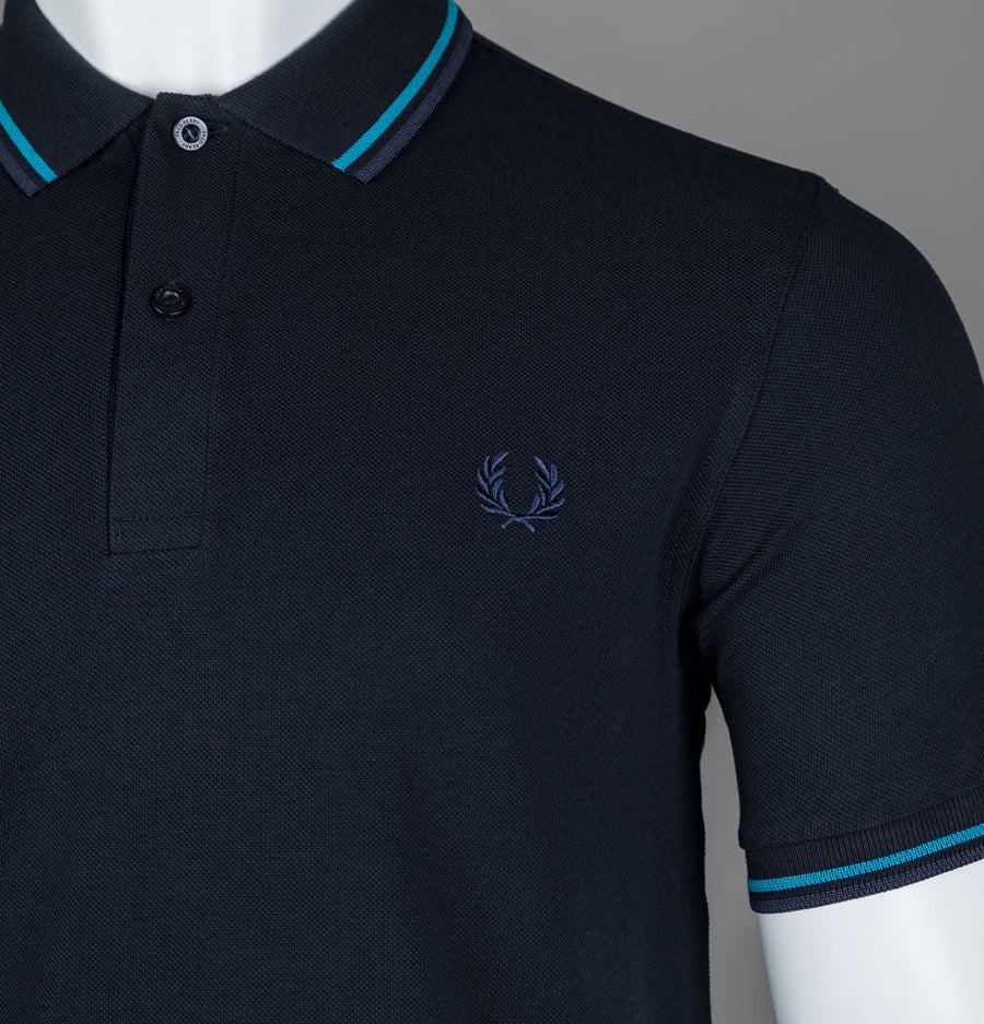 Fred Perry M3600 Polo Shirt Navy/Ocean/Dark Carbon