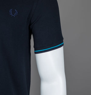 Fred Perry M3600 Polo Shirt Navy/Ocean/Dark Carbon