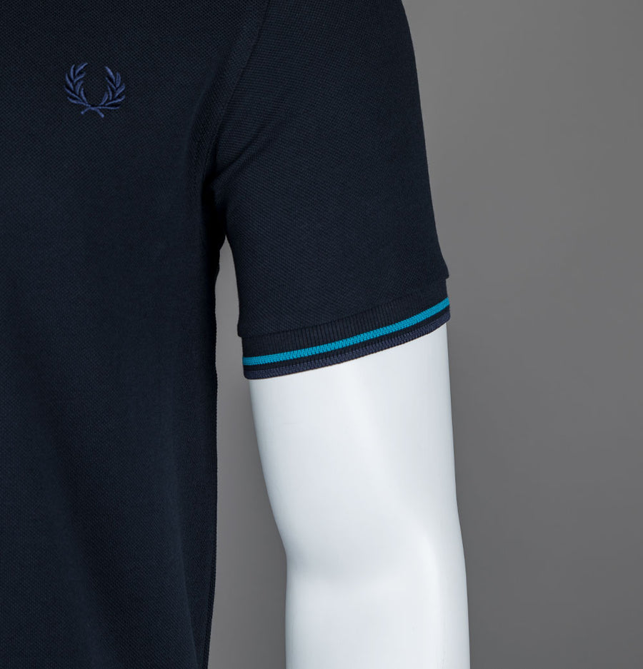 Fred Perry M3600 Polo Shirt Navy/Ocean/Dark Carbon