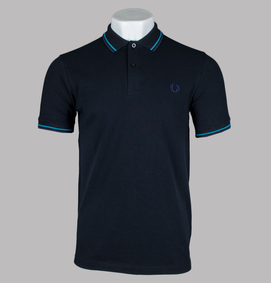 Fred Perry M3600 Polo Shirt Navy/Ocean/Dark Carbon