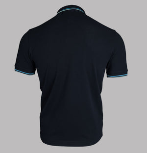 Fred Perry M3600 Polo Shirt Navy/Soft Blue/Silver Blue