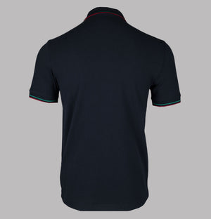 Fred Perry M3600 Polo Shirt Navy/Sport Green/Burnt Red