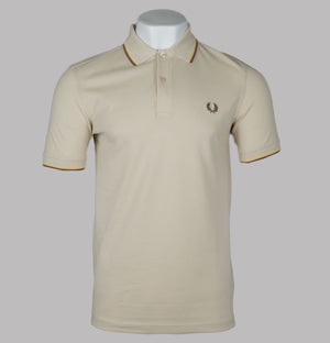Fred Perry M3600 Polo Shirt Oatmeal/Champions Gold/Shaded Stone