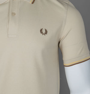 Fred Perry M3600 Polo Shirt Oatmeal/Champions Gold/Shaded Stone