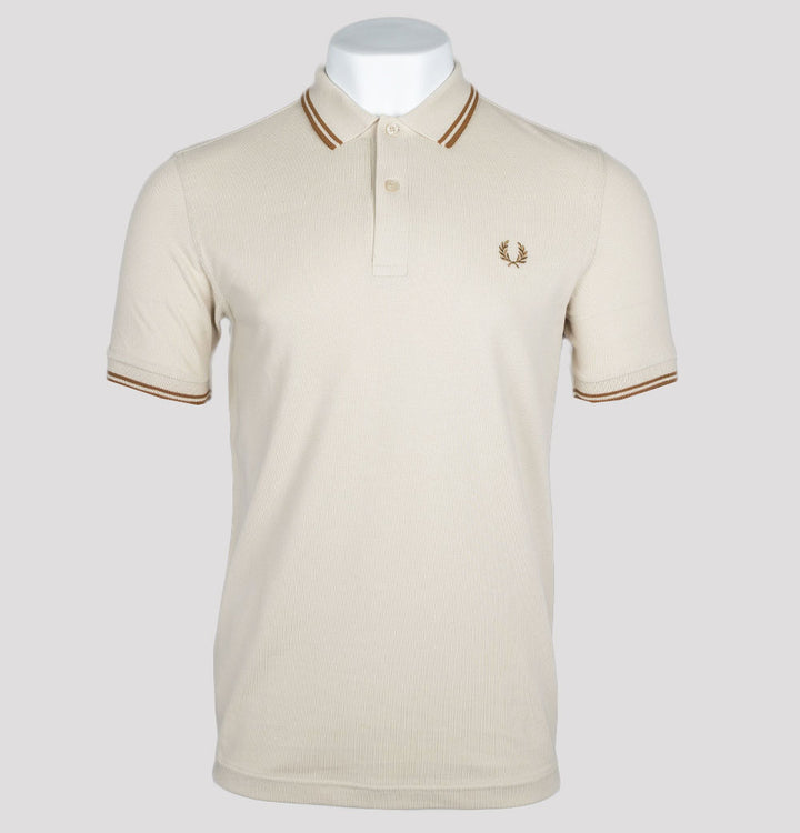 Fred Perry M3600 Polo Shirt Oatmeal/Dark Caramel