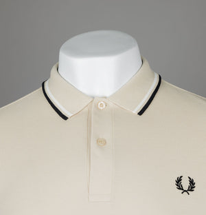 Fred Perry M3600 Polo Shirt Oatmeal/Ecru/Black