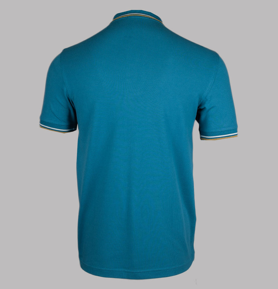 Fred Perry M3600 Polo Shirt Ocean/Snow White/Honeycomb