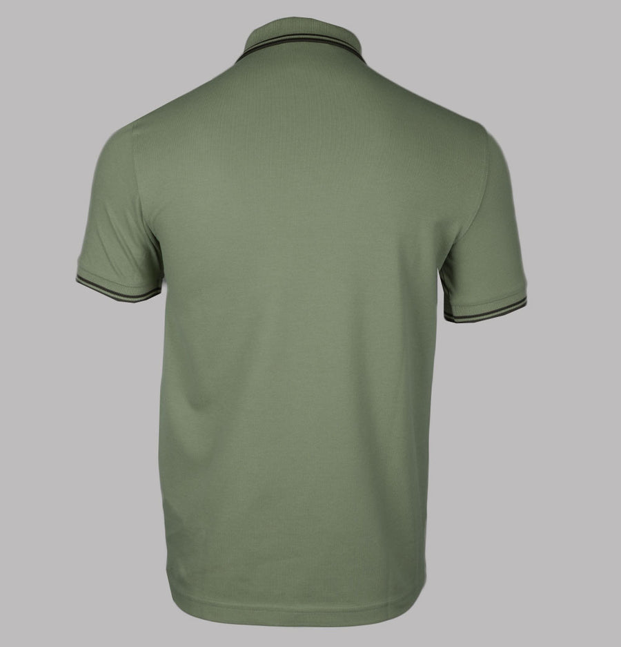 Fred Perry M3600 Polo Shirt Olive Mint/Night Green