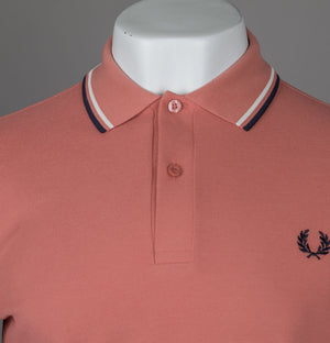 Fred Perry M3600 Polo Shirt Putty Pink/Ecru/Navy