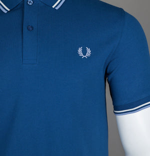 Fred Perry M3600 Polo Shirt Shaded Cobalt/Snow White/Light Smoke