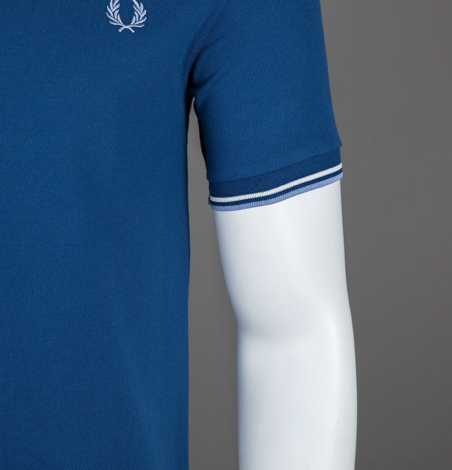 Fred Perry M3600 Polo Shirt Shaded Cobalt/Snow White/Light Smoke