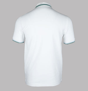 Fred Perry M3600 Polo Shirt Snow White/Track Blue/Sport Green