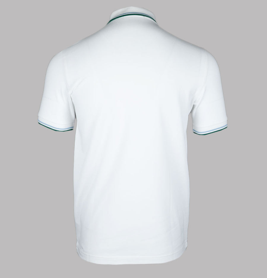 Fred Perry M3600 Polo Shirt Snow White/Track Blue/Sport Green
