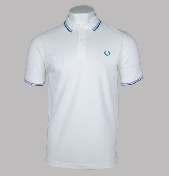 Fred Perry M3600 Polo Shirt Snow White/Ultra Violet/Ocean