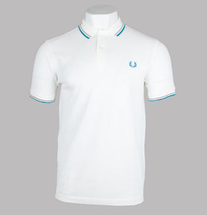 Fred Perry M3600 Polo Shirt Snow White/Warm Grey/Ocean