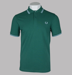 Fred Perry M3600 Polo Shirt Sport Green/Track Blue