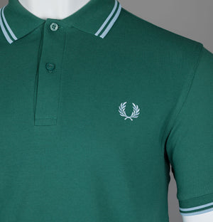 Fred Perry M3600 Polo Shirt Sport Green/Track Blue
