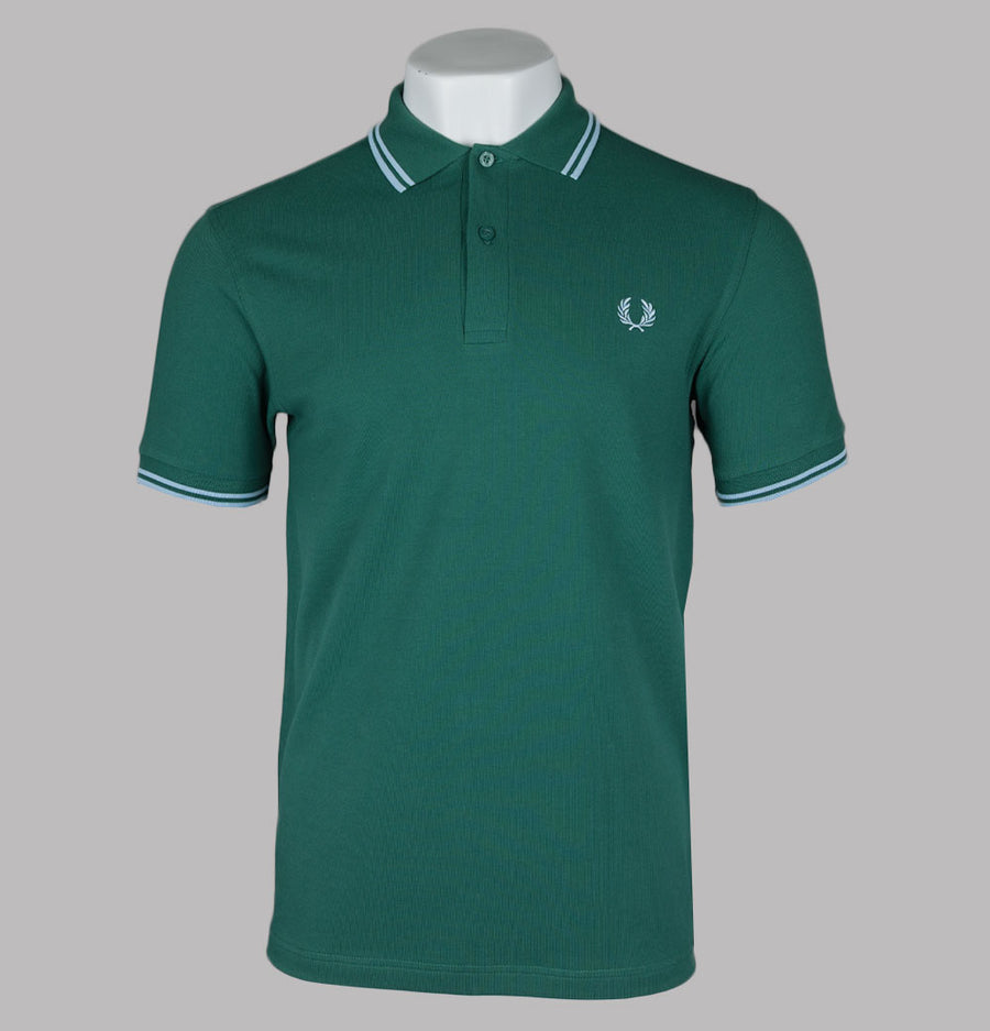 Fred Perry M3600 Polo Shirt Sport Green/Track Blue