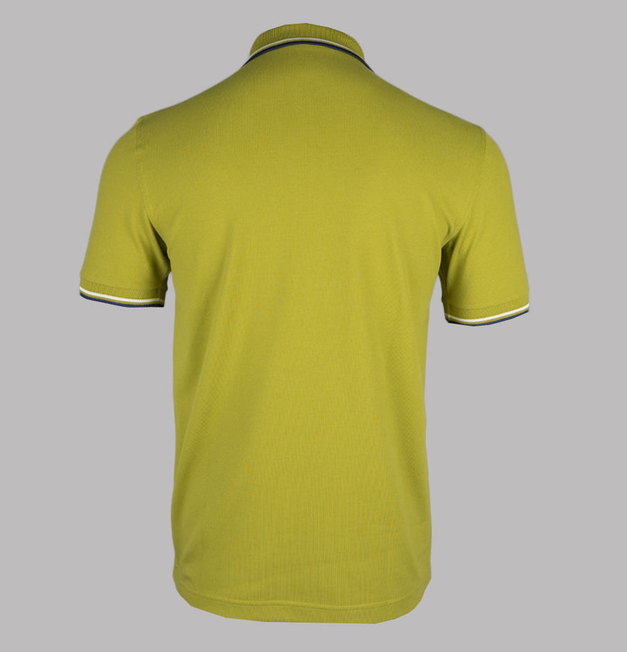 Fred Perry M3600 Polo Shirt Tennis Ball Yellow/Ecru/French Navy