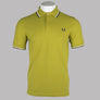 Fred Perry M3600 Polo Shirt Tennis Ball Yellow/Ecru/French Navy